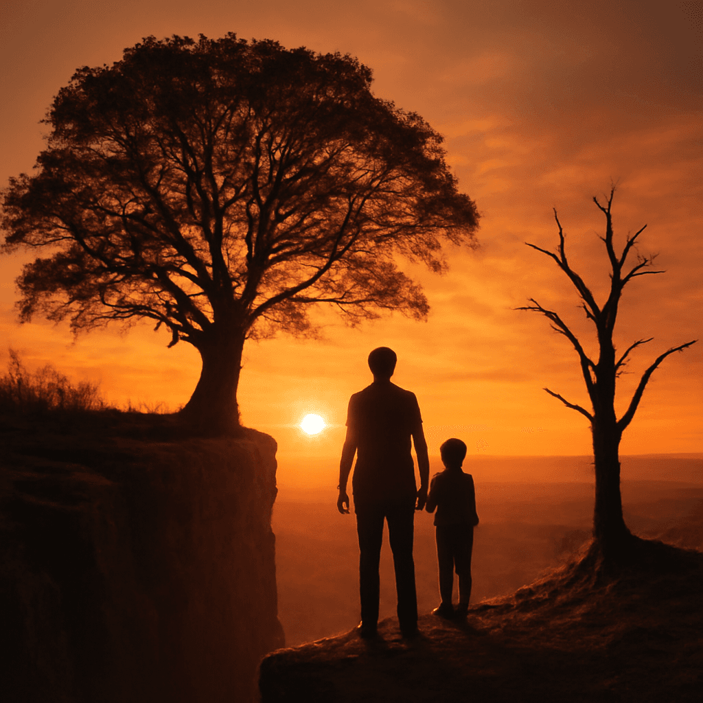 Two Trees on the Cliff